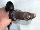 Ideal Tire Groover with blade flipped for siping