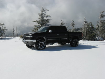 this is my chevy about a month ago not to much snow liked the pic tho.