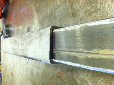 I ground a groove in one side of the inner shaft to clear the raised weld seam of the outer shaft