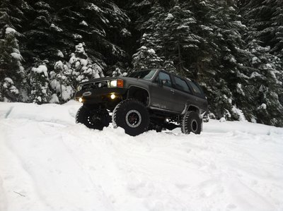 Up at tonga, winched out a ram charger and a friends Toyota 3 times, I really tried to auger these things into the ground at 30 psi and I truly could not bury it, I even did 2wd digs to bury my tires for winching my friend out and my truck came right back out of the holes, no problems.