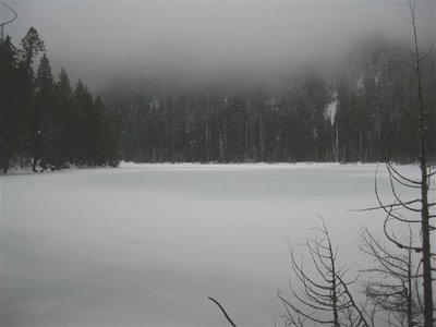 Lake that we snow shoed into